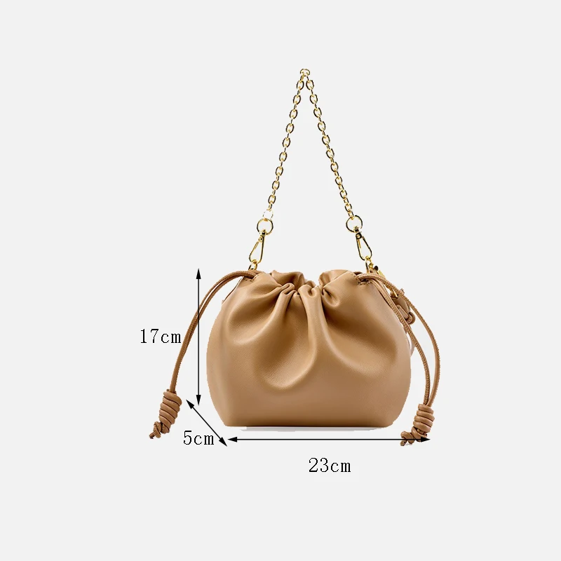 100% Genuine Leather Bucket Bags Luxury Designer Bags for Women 2024 Fashion Trends Shoulder Handbags Crossbody Bags and Wallets