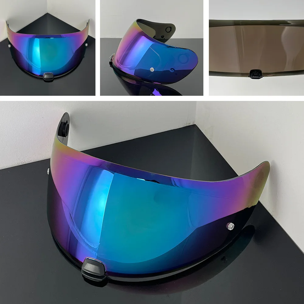 Replacement Lens Face Shield Casco Moto Helmet Visor Fit for HJ20M C70 IS17 FG17 FGST Plated High-Definition UV Resistant Mirror
