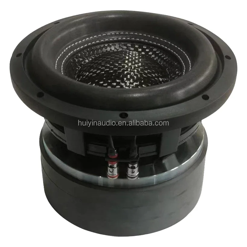 1000W RMS 3-inch VC Carbon Fiber High Foam Car Subwoofer For Automotive Competition, OEM Ready, 875-019E-X, 8-inch Black