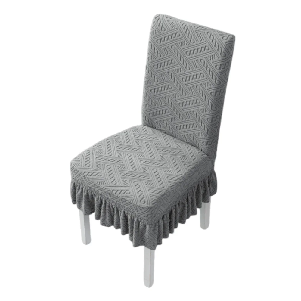 

Chair Protector Thickened Chair Cover Elastic Soft Stool Slipcover Washable Solid Color Bench Cover Dining Chair