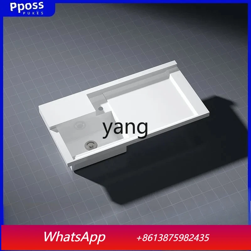 LMM  granite laundry pool balcony sink basin corner cutting countertop integrated household with rubbing board