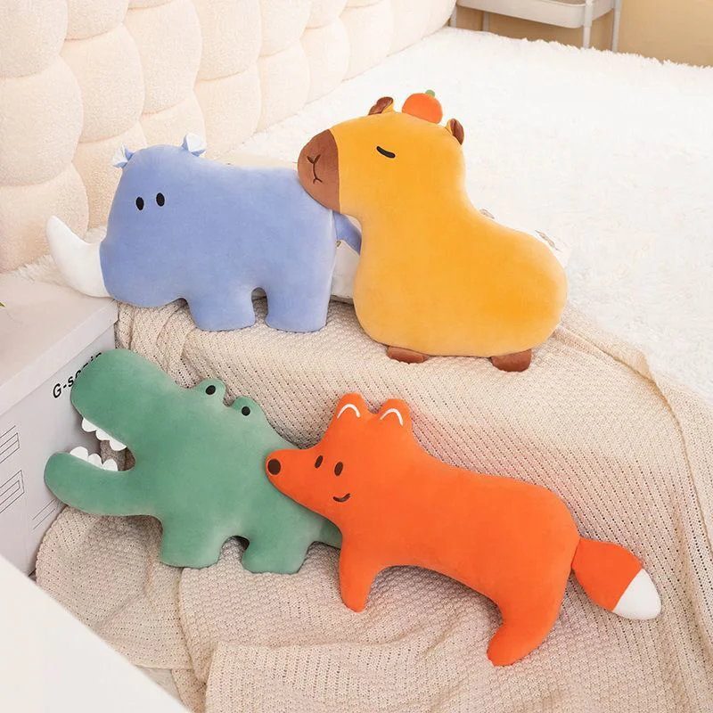 

Pillow Plush Doll Napping Pillow Lying on Table Cute Dolphin Fox Doll