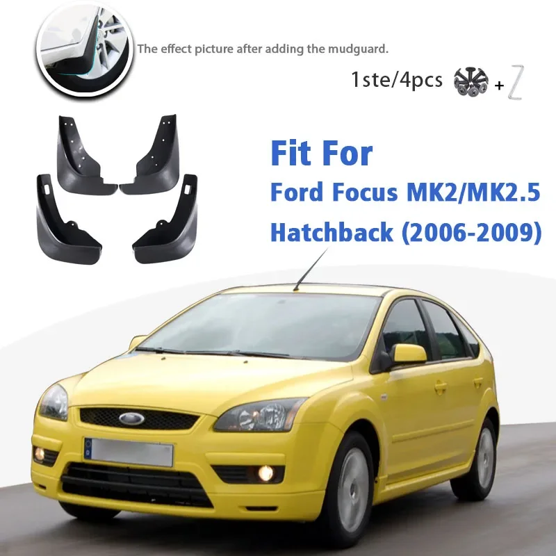 

For ford focus/mk2/mk2.5 1.8 2005 2006 2007-2013 mudflaps bumper fender mud flap bumper guards front rear car accessories 4pcs