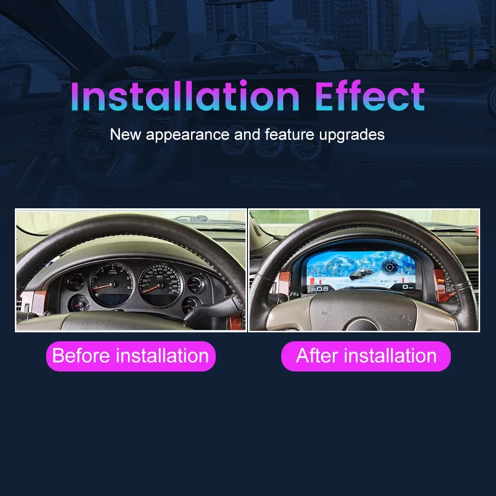 

For Chevrolet Silverado Tahoe Suburban GMC Yukon Sierra 2007-13 LCD Car Digital Dashboard Cluster Virtual Instrument Panel 15"