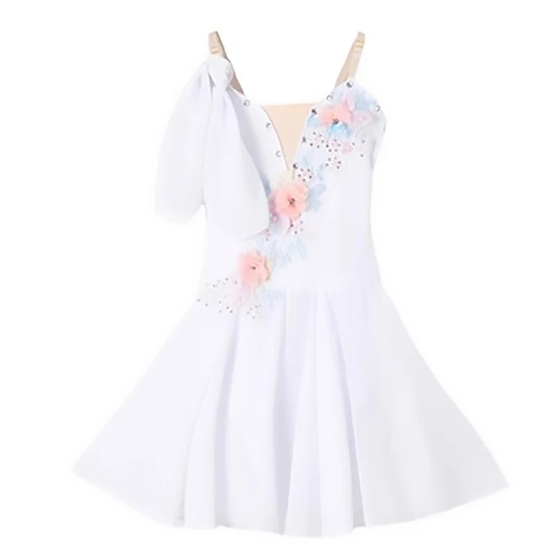 Vestito da balletto per bambini vestito da balletto classico in Chiffon bianco blu rosa per bambini vestito da fionda cinese di danza moderna