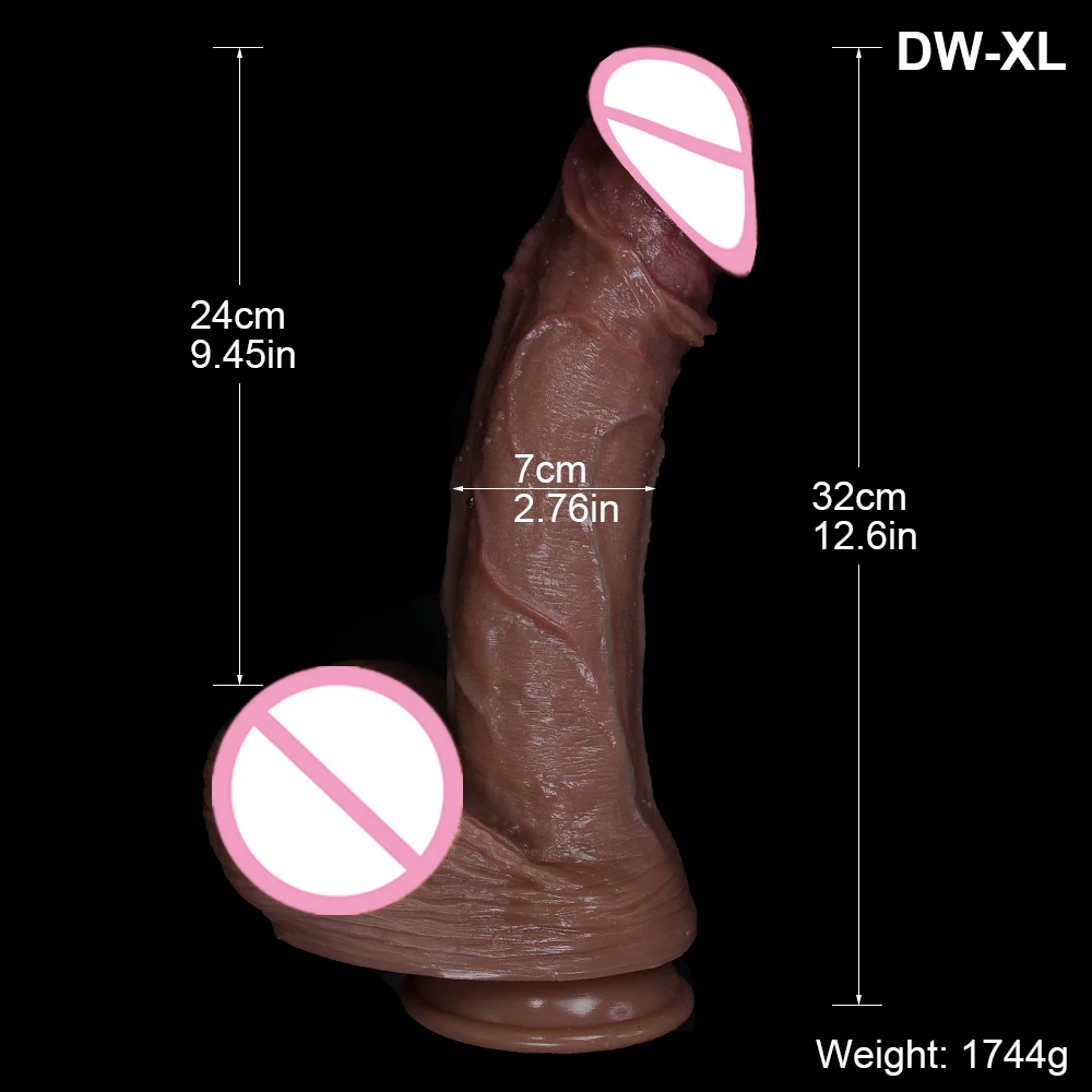 New Super Realistic Dildo Soft Skin Silicone Penis Glans With Powerful Suction Cup Anal Sex Toys For Woman Vagina Hot Dick XXL