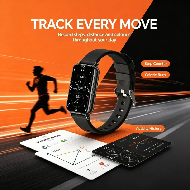 Reloj Inteligente Wetech Wx10 Slim con Pantalla Táctil y Llamadas Bluetooth para Caminatas Matutinas en la Montaña y Registro de Datos de Fitness al Aire Libre Durante Todo el Día
