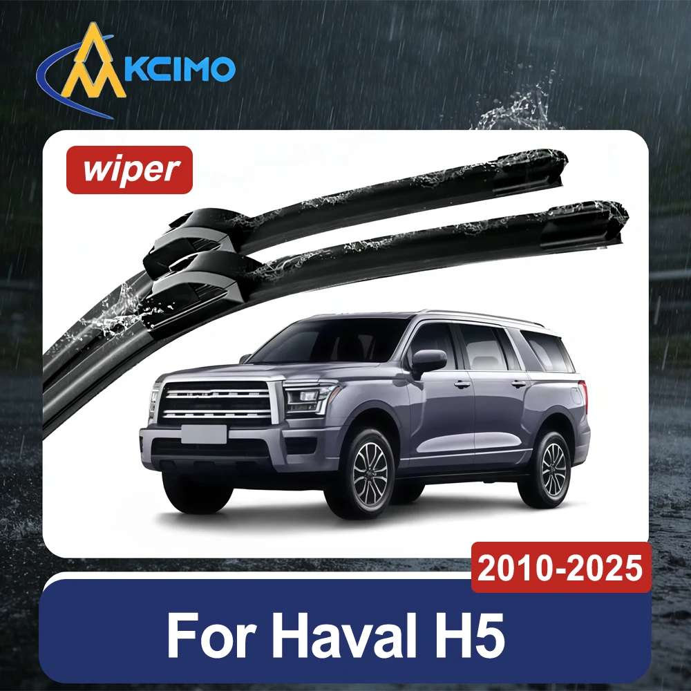 Front Wiper Blades Replacement For Haval H5 2010-2020 2023-2025 Direct Fit Rubber All-Weather Complete Windshield Wipers Set