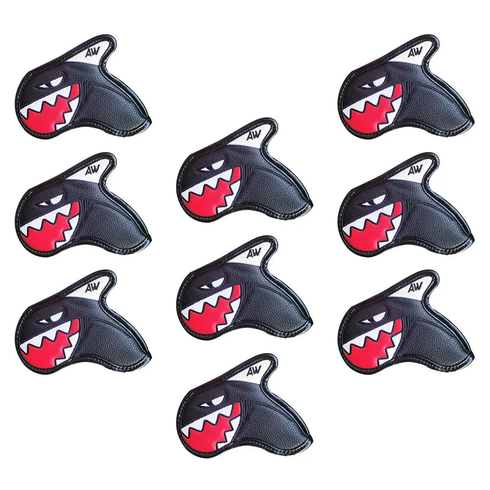 

Набор из 9 чехлов для клюшек для гольфа: профессиональные декоративные чехлы для айронов и драйверов, защитные аксессуары для паттеров, принадлежности для гольфа