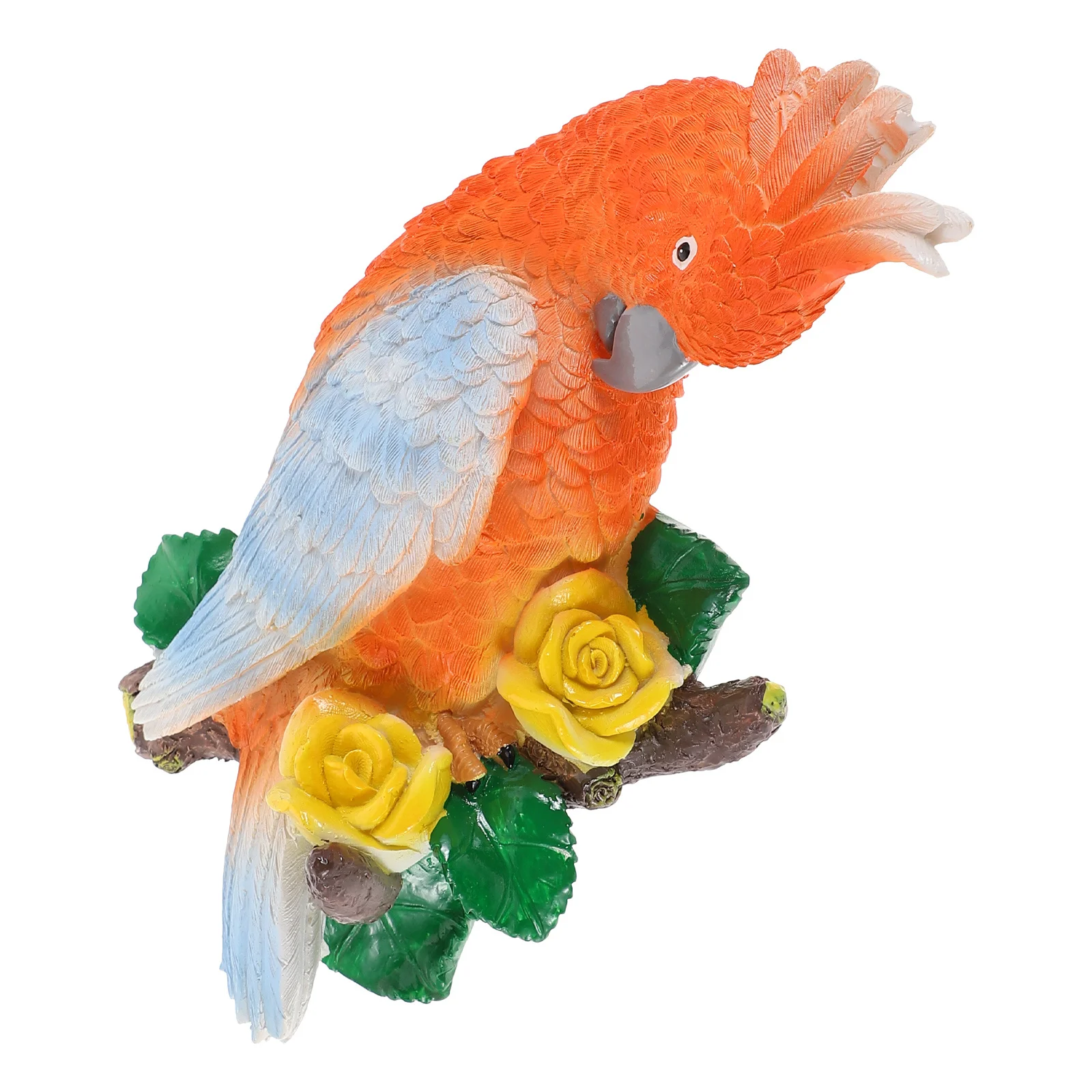 

1Pcs Lifelike Colorful Parrot Bird Decoration Resin Garden Ornament Home Balcony Yard Artificial Bird Decoration Craft