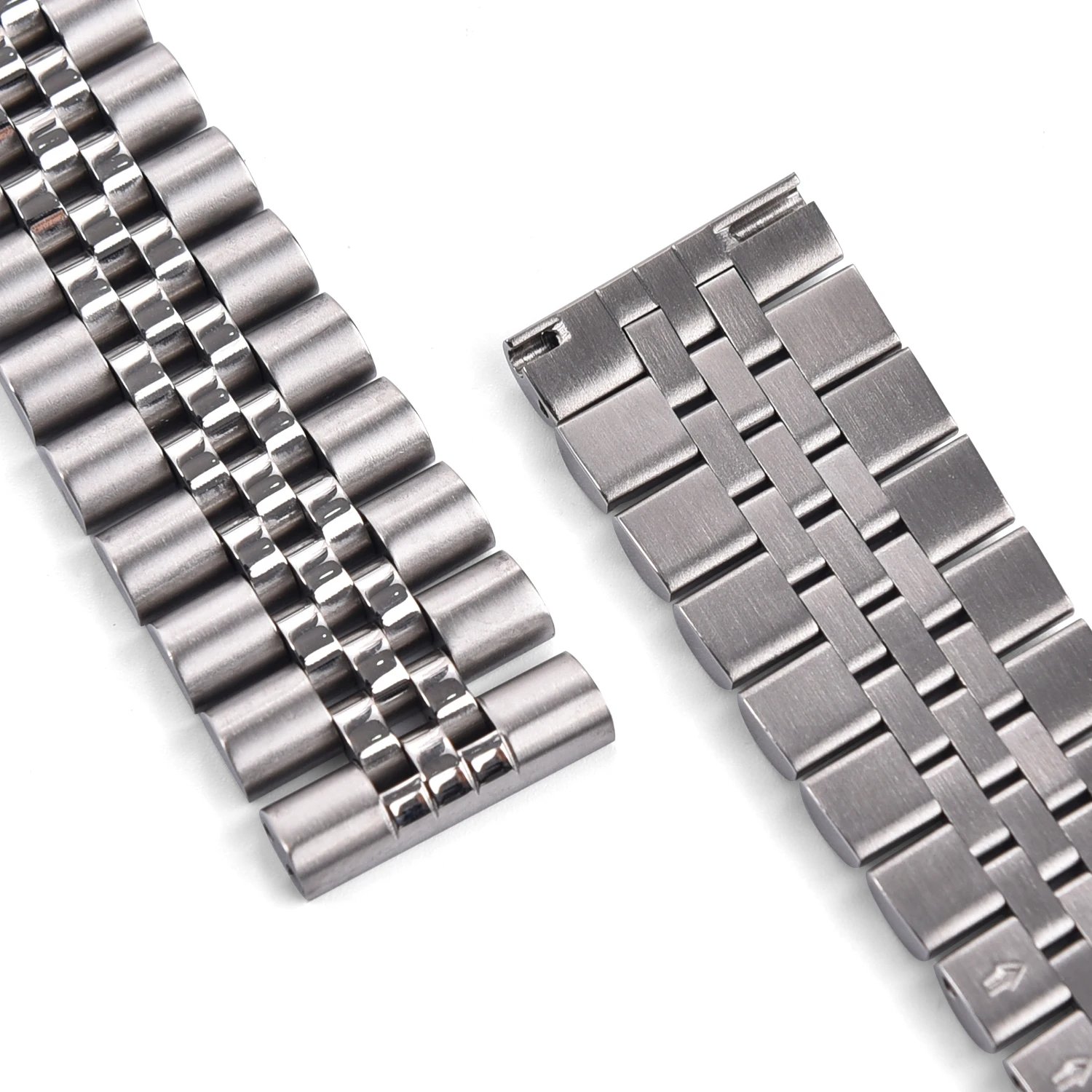 Double-click Folding Clasp Jubilee Stainless Steel Watch Band Quick Release Charm 20/22mm