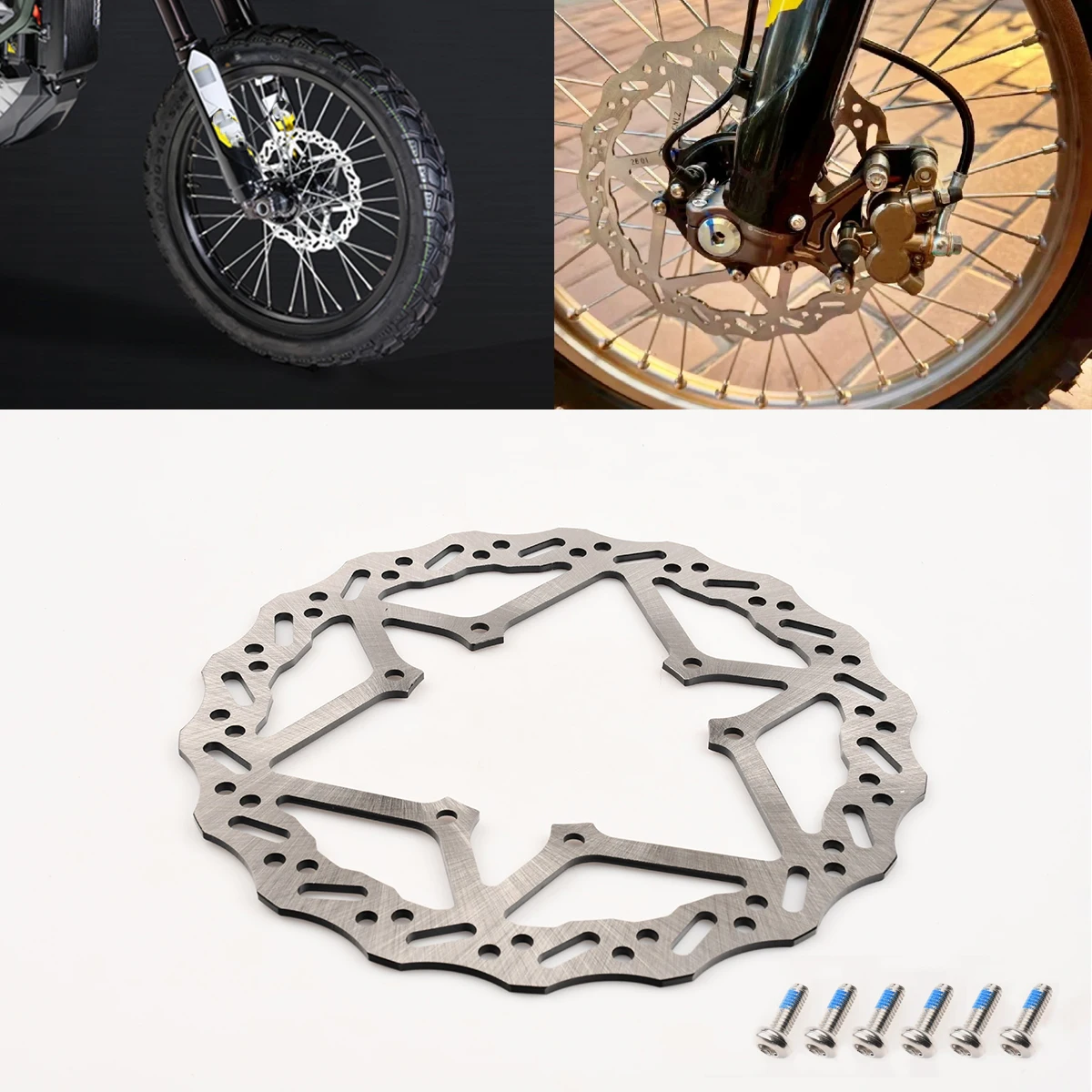 For SUR-RON Ultra Bee Front Rear Disc Brake Parts 6 Hole 240mm Disc Brake For Surron UltraBee Electric Cross-country Bike