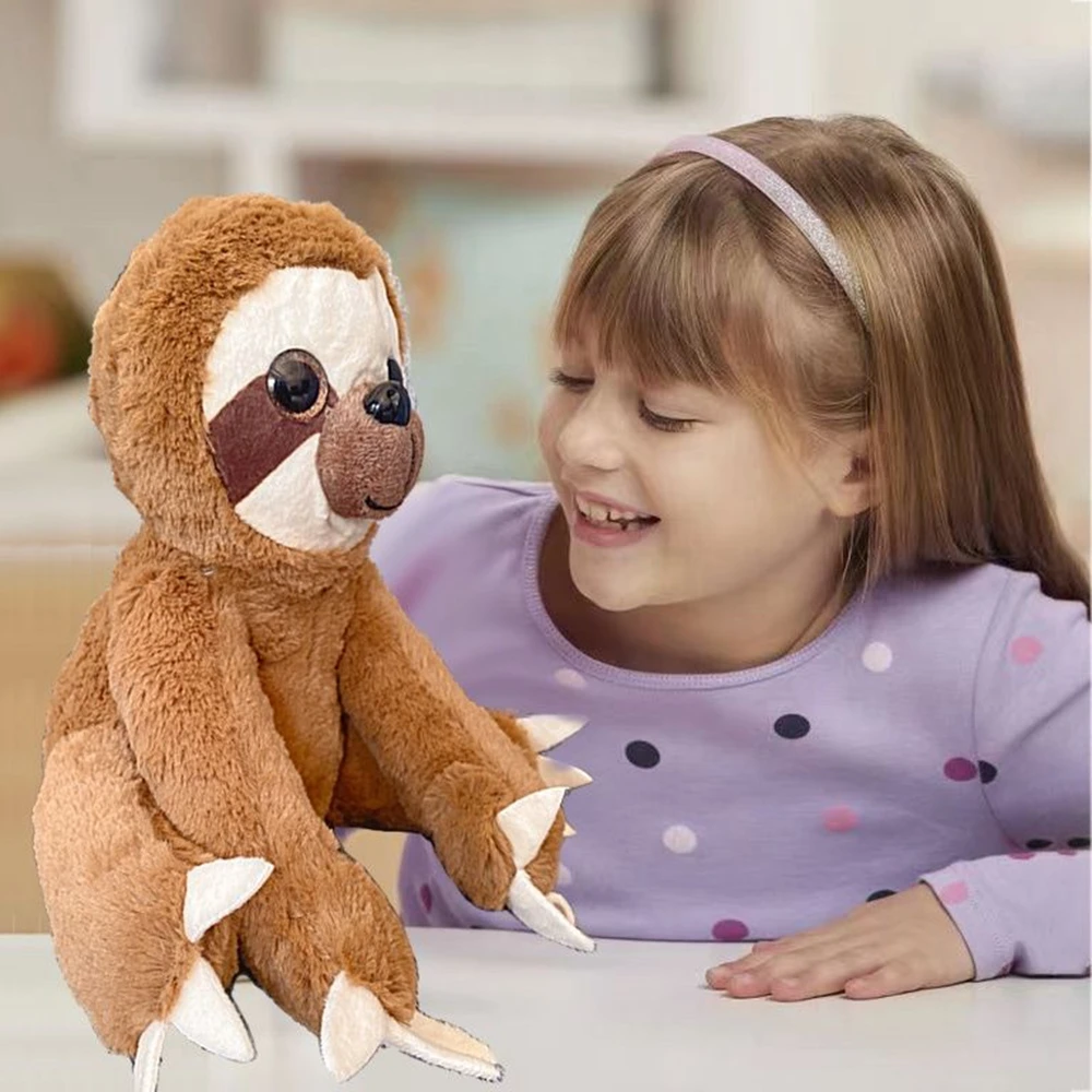 20CM Cuddly Sloth Plush Toy Big Eyes Soft Comfort Throw Pillow Grey Brown Koala Doll For Friends Christmas Birthday Gift