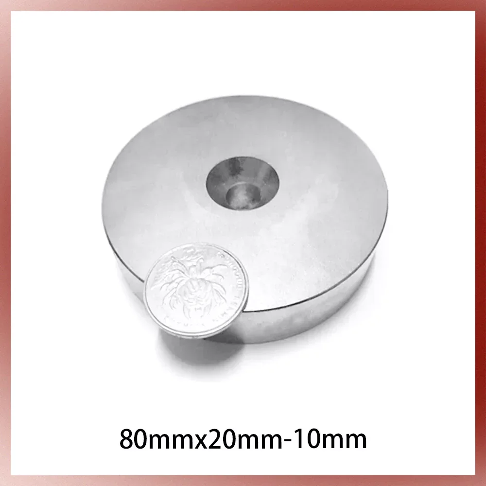 

1PCS 80x20-10mm Circular Spuer Strong Neodymium Magnet NdFeB Powerful Magnetic Sheet Large Round Rare Earth N35 Search Magnets