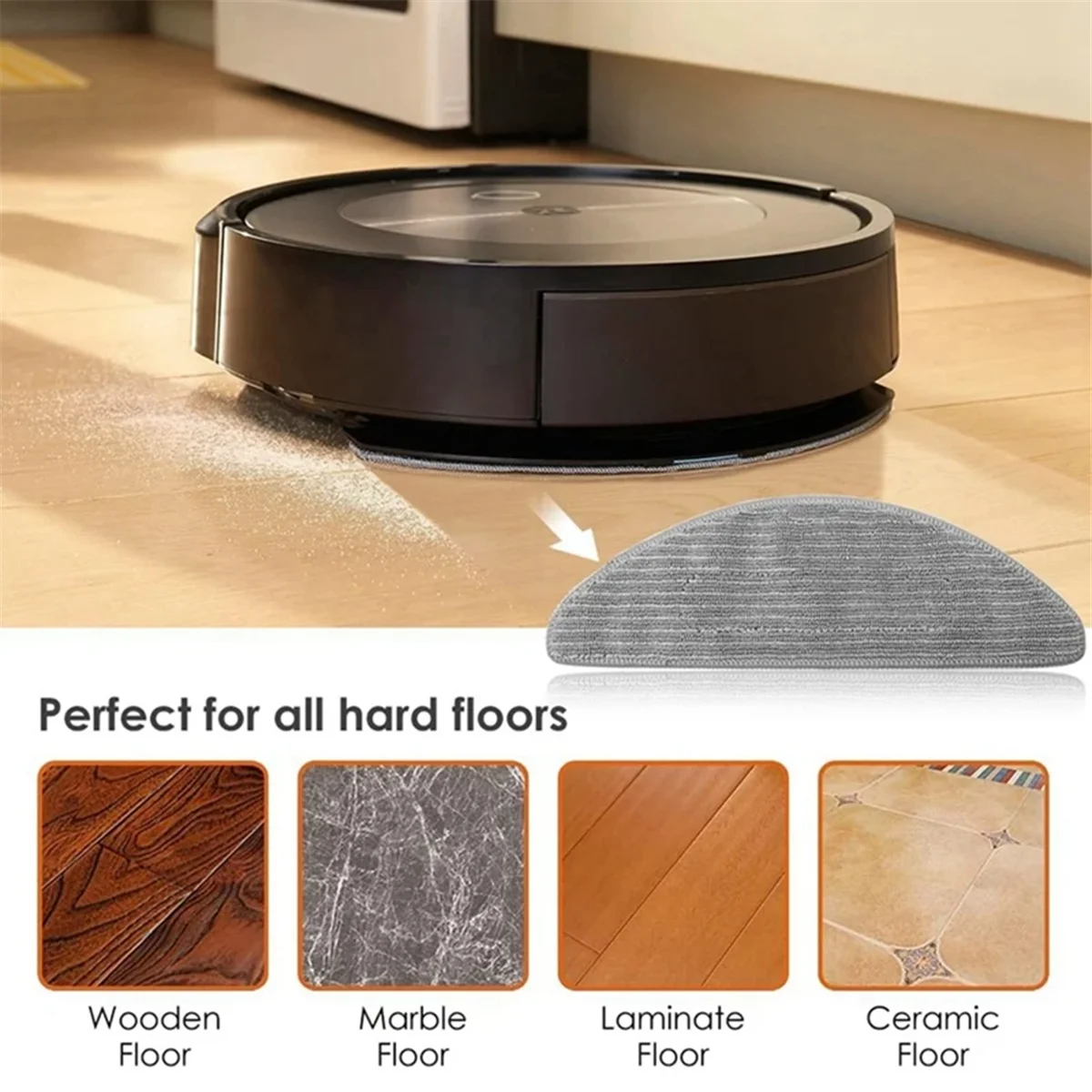 وسادات الممسحة تحل محل قماش التطهير القابل لإعادة الاستخدام لـ Combo I5, I5+, J5, J5+ Robot Vacuum Microfiber القابل للغسل