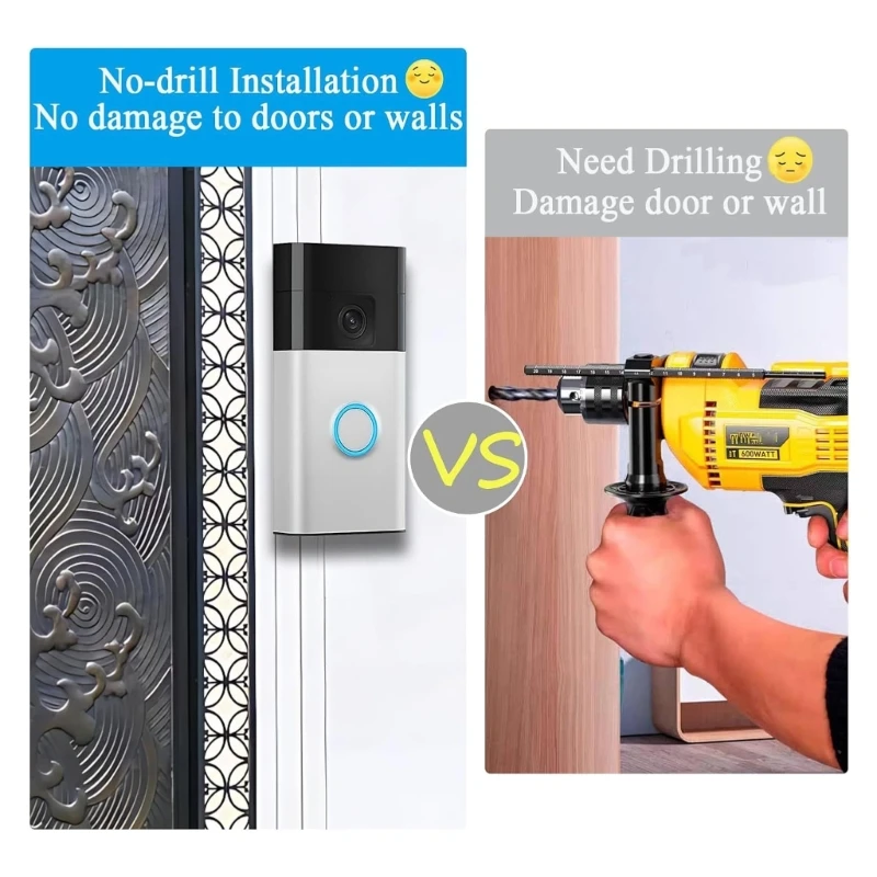 

Универсальные дверные звонки, клейкая накладка для колец, видеодверные звонки, решение для быстрого монтажа без винтов M4YD