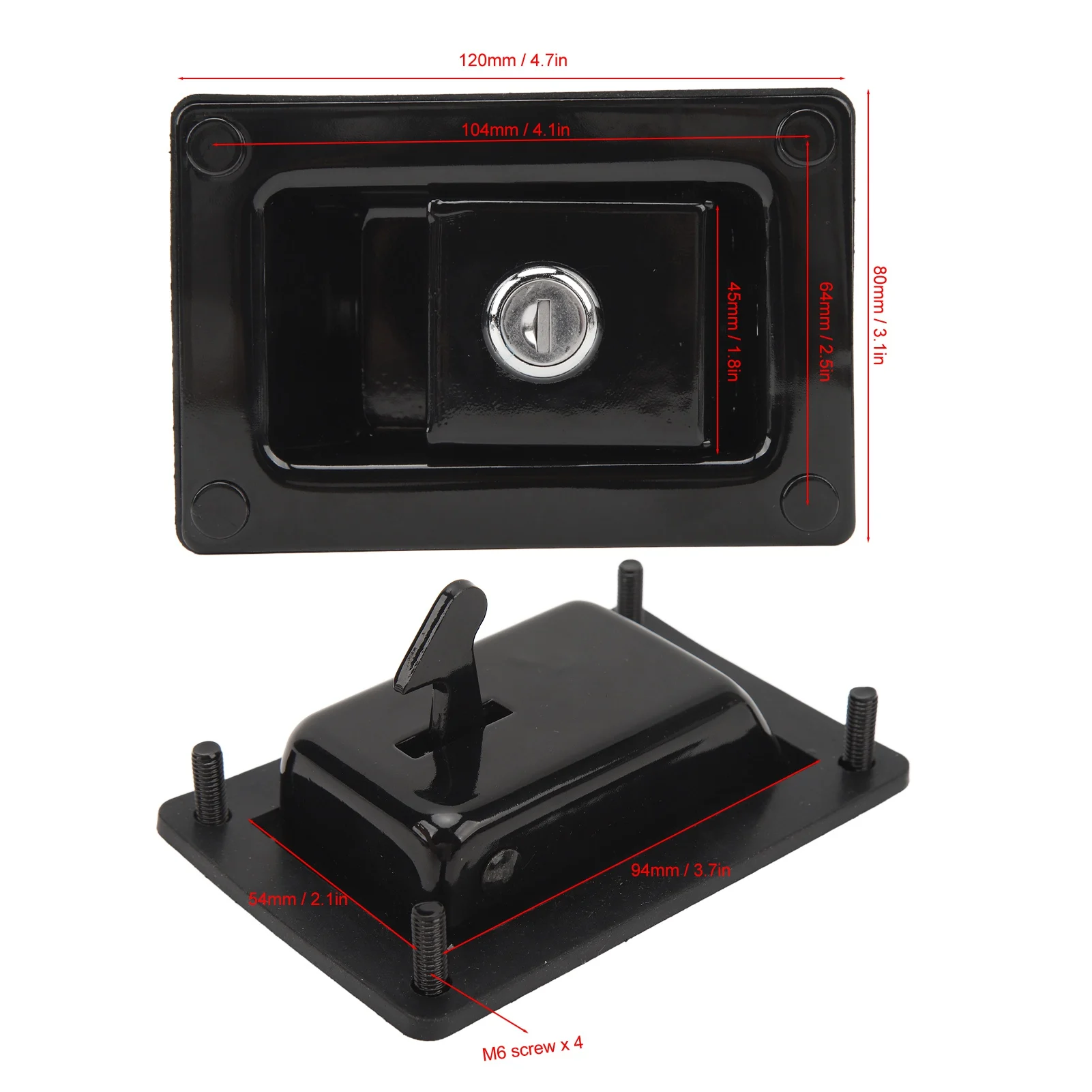 

Door Lock Latch Handle RV Handle Paddle High Hardness Handle Knob Deadbolt Paddle Sturdy Cold Rolled Steel Anti for Trucks