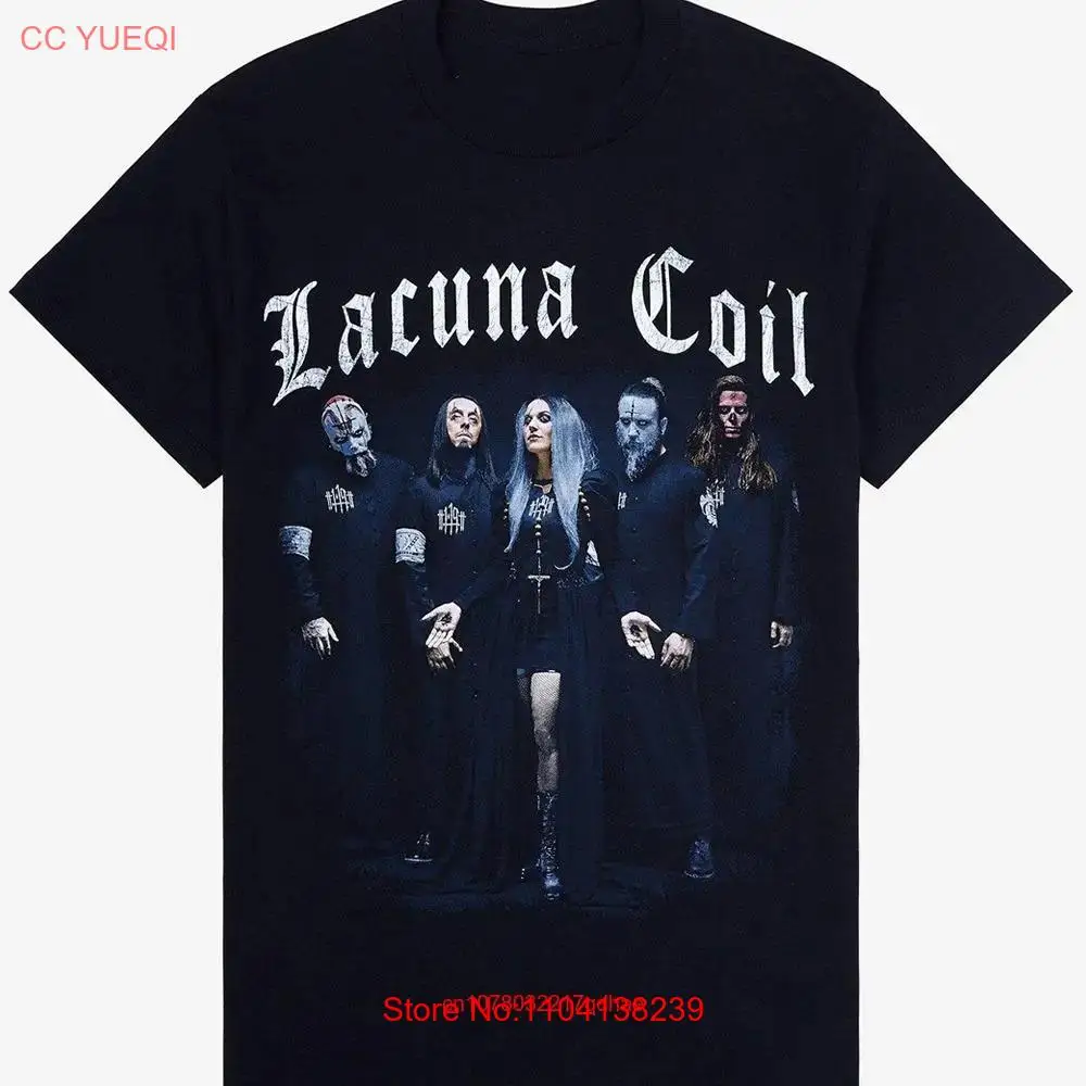 VTG RETRO lACUNA cOIL BAND t SHIRT BLACK sHORT SLEEVE aLL sIZES s 5xL 1f842 long or short sleeves