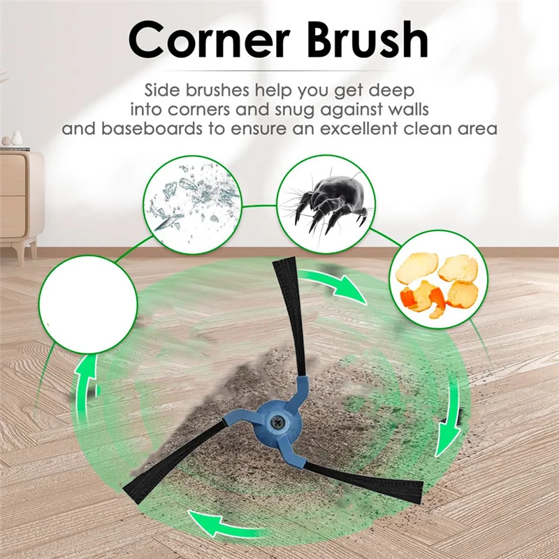 M17K-Replacement Parts Side Brush For Eufy X10 Pro Omni / X9 Pro Robot Vacuums Cleaner Accessories Washable Edge Brush