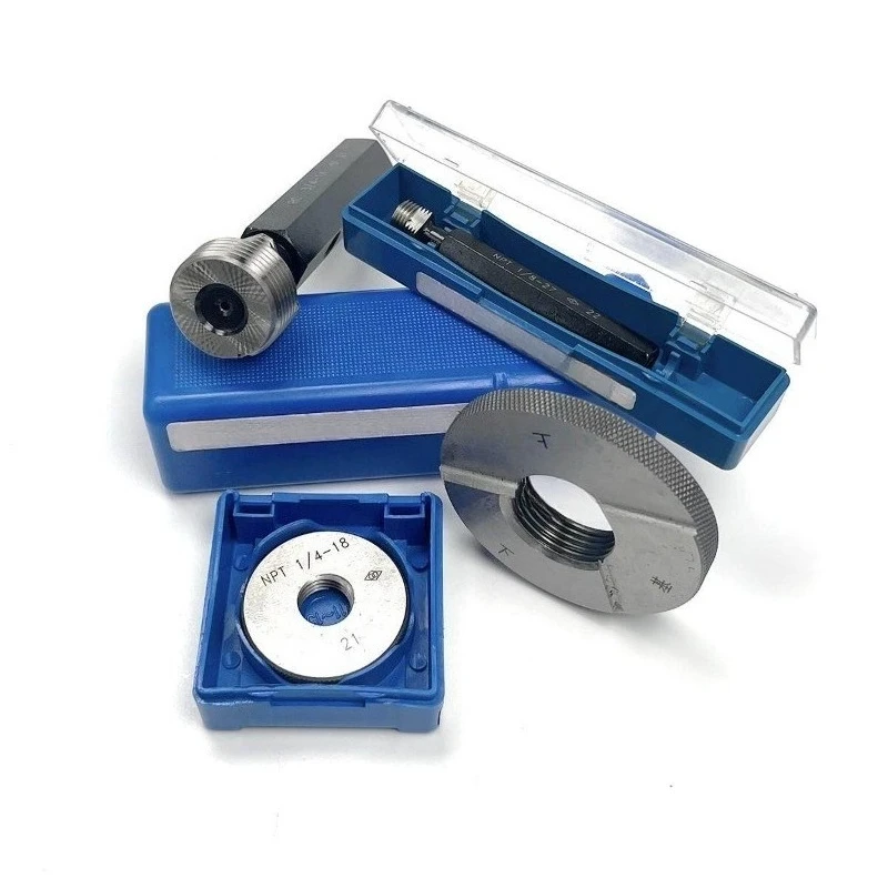 For Tapered Pipe Ring Gauge NPT 1/8 1/4 3/8 Taper Internal and External Thread Access Gauge RC1/2 Thread Plug