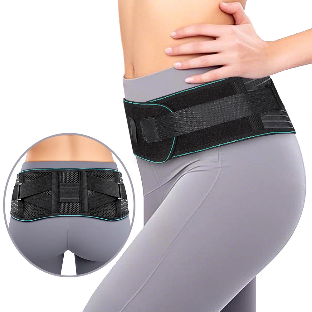 Lower Back Brace for Pain Relief, Adjustable Lumbar Support Belt for Sciatica, Breathable & Stabilizing with 4 Steel Stays