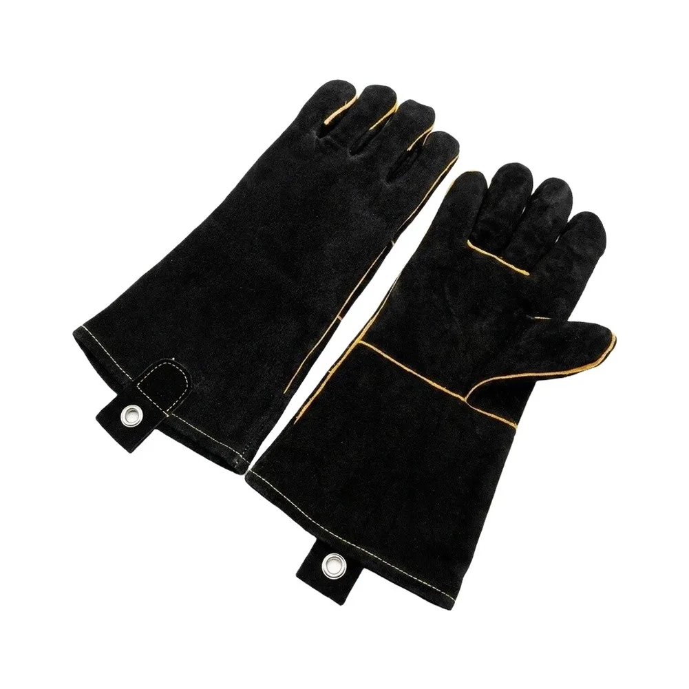 28cm Cowhide Welding Gloves Designed for High Temperature Resistance During Welding For BBQ Oven and Metal Work