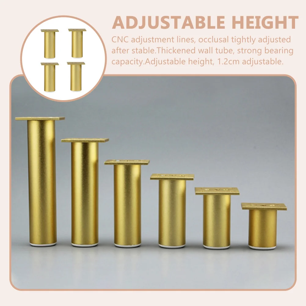 4Pcs Aluminum Alloy Sofa Feet Thickened Furniture Support Legs for Cabinet Wardrobe Coffee Table Sturdy Tea Table Leg
