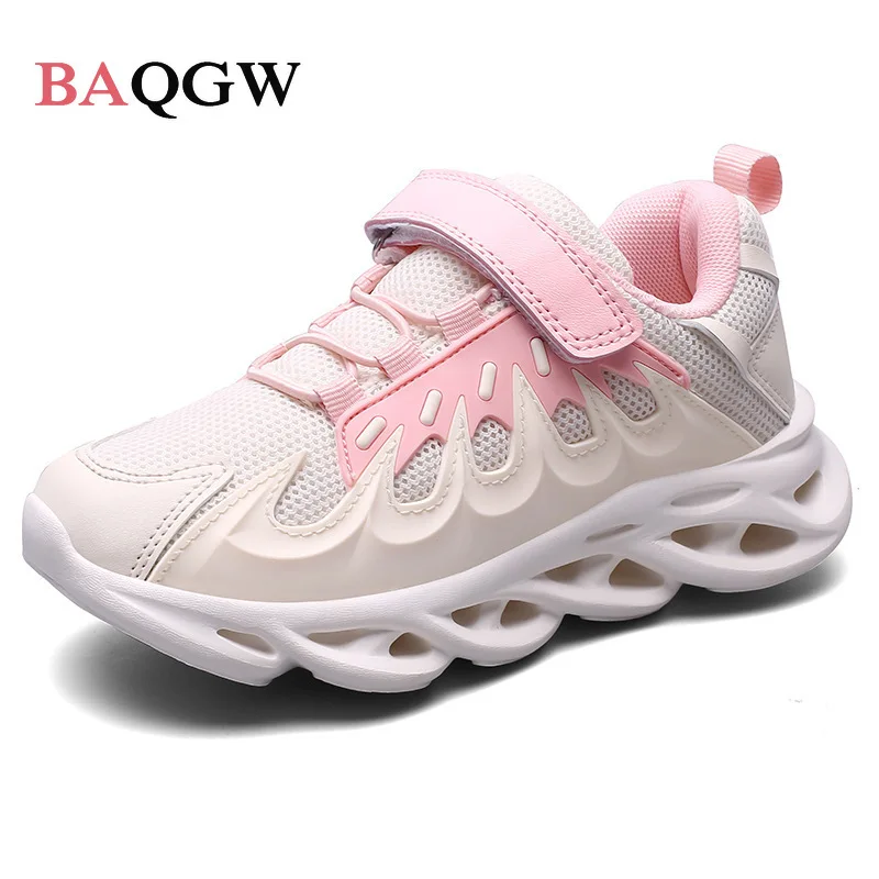 Color Block Summer Kids Sneakers Casual Shoes Fashion Breathable Shoes Bottom High Elastic Wear-resistant Children Tennis Shoes