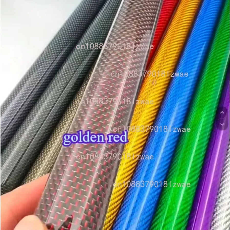 3K Colorful Full Carbon Fiber Tube 6-50MM 1000mm Red Orange Blue Green Silver Purple For RC Underwater Drones, Bike,Tripods