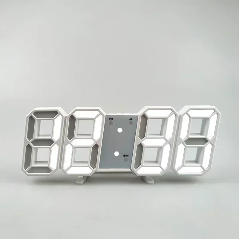 Large LED Alarm Clock 3D Digital Night Hanging Wall Clock Interior Clocks Bedroom Decoration Light Room Watches Home Decor
