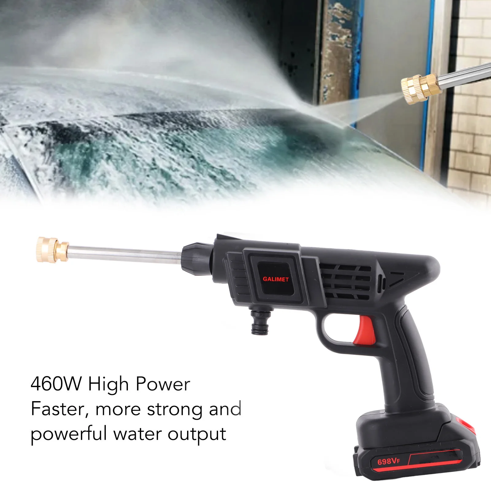 

Power Cleaner 400W 100-240V High Pressure Car Washer Powerful Output Battery Operated Portable 90bar for Garden Irrigation