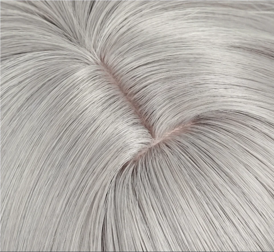 Game Honkai: Star Rail Trailblazer Caelus Stelle Cosplay Wigs with Bangs Synthetic Long Short Straight Gray Hair Wig for Party view 5