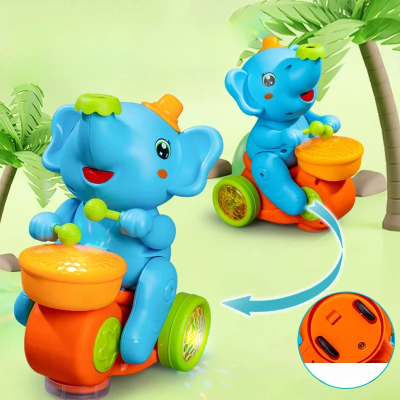 Children's Toys Electric Ball Blowing and Drumming, Small Elephant Universal Vehicle, Floating Ball Automatic Obstacle Avoidance