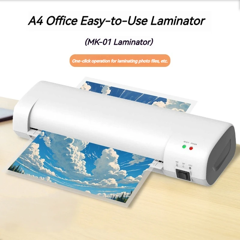 

MK-01Laminating MachineA4Photo Laminating Machine Hot and Cold Home and Business Dual-use Photo File Laminator