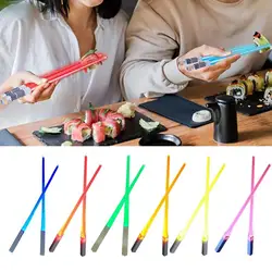 Baguettes lumineuses à LED, sabre laser, baguettes lumineuses lumineuses pour le dîner de la cuisine à la maison, articles de table réutilisables, thème StarWar