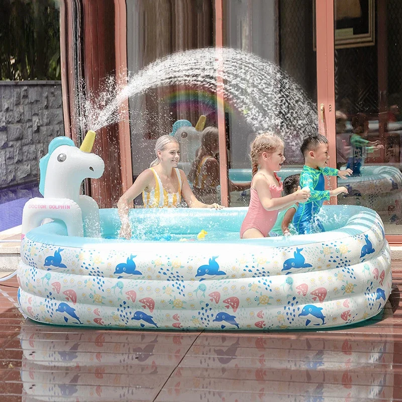 Inflatable swimming pool Children's household Adult Children's family pool Baby swimming bucket Outdoor