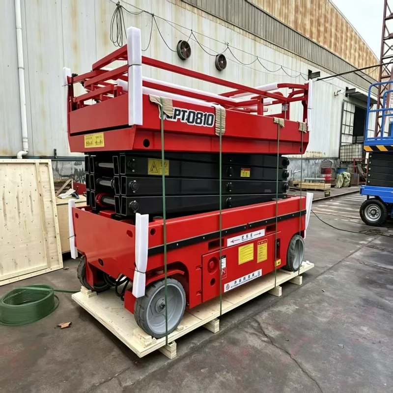6-14m Multi-Height Hydraulic Scissor Lift CE Standard 500kg Capacity Self Moving Aerial Platform For Construction Works