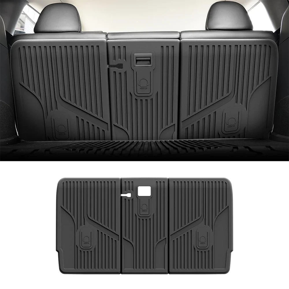 

BEVO TPE Rear Seat Back Cover Backrest Mat for Tesla 2020-2025 Model Y Juniper Trunk Back Seat Protector with Velcro Accessories