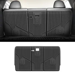BEVO TPE Rear Seat Back Cover Backrest Mat for Tesla 2020-2025 Model Y Juniper Trunk Back Seat Protector with Velcro Accessories