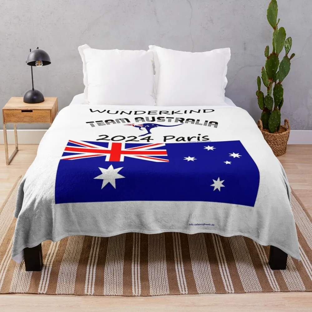 Wunderkind Australia 2024 in Paris for Games of Olymp Throw Blanket Polar warm for winter Fashion Sofas Blankets