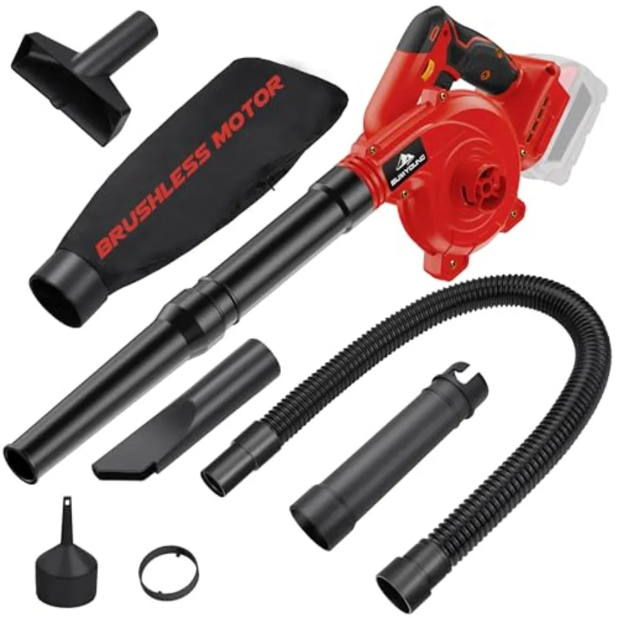 

Cordless Leaf Blower for Milwaukee M18 BatteryElectric Jobsite Air Blower with Brushless Motor 6 Variable Speed Up to 180MPH 2-