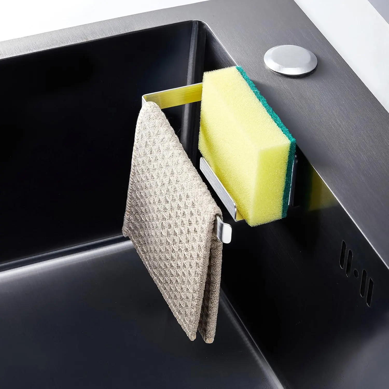 Metal Adhesive Sponge Holder for Kitchen Sink