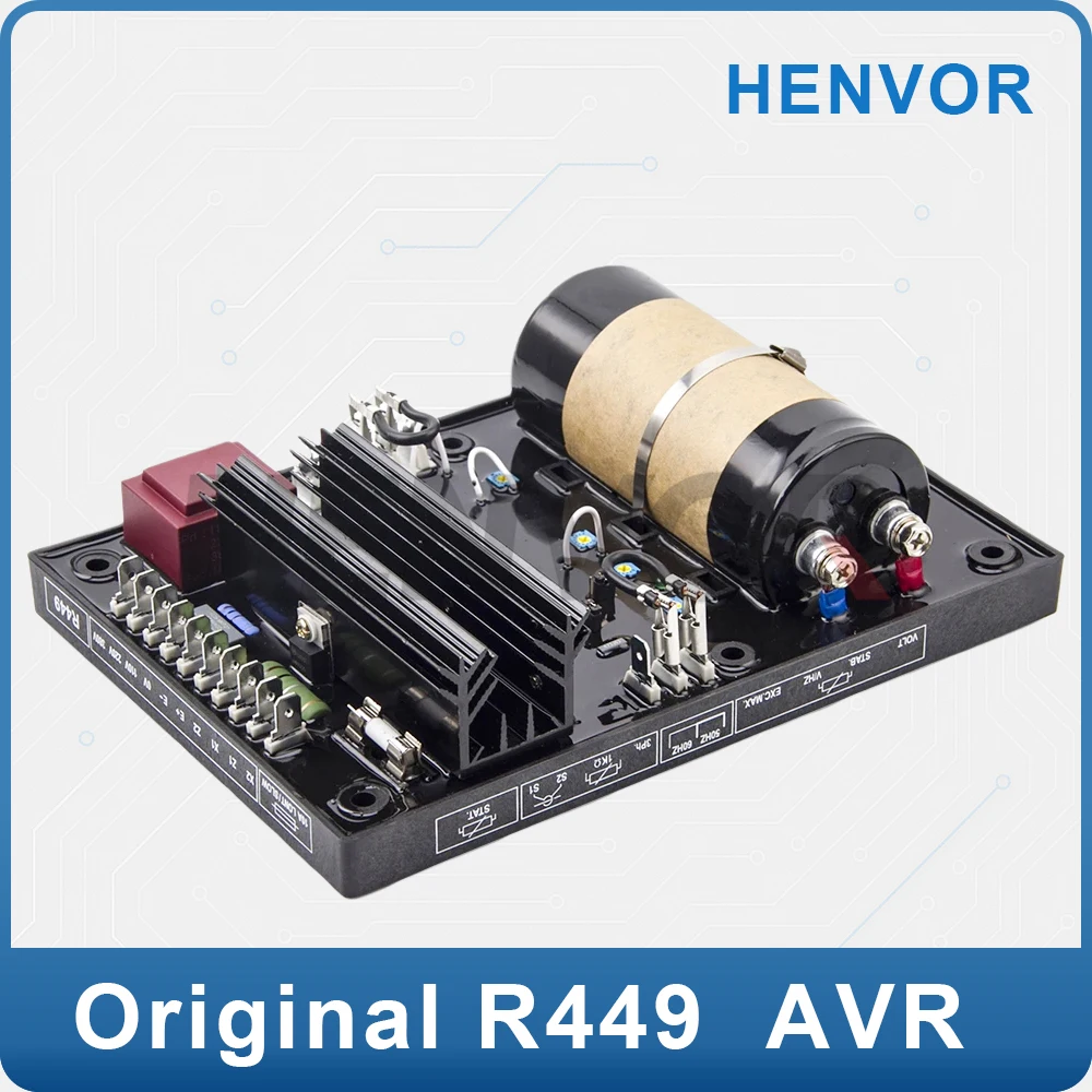 Replace Leroy-Somer R449 AVR Automatic Voltage Regulator, Stabilizer Control Module, Brushless Alternator Generator Parts