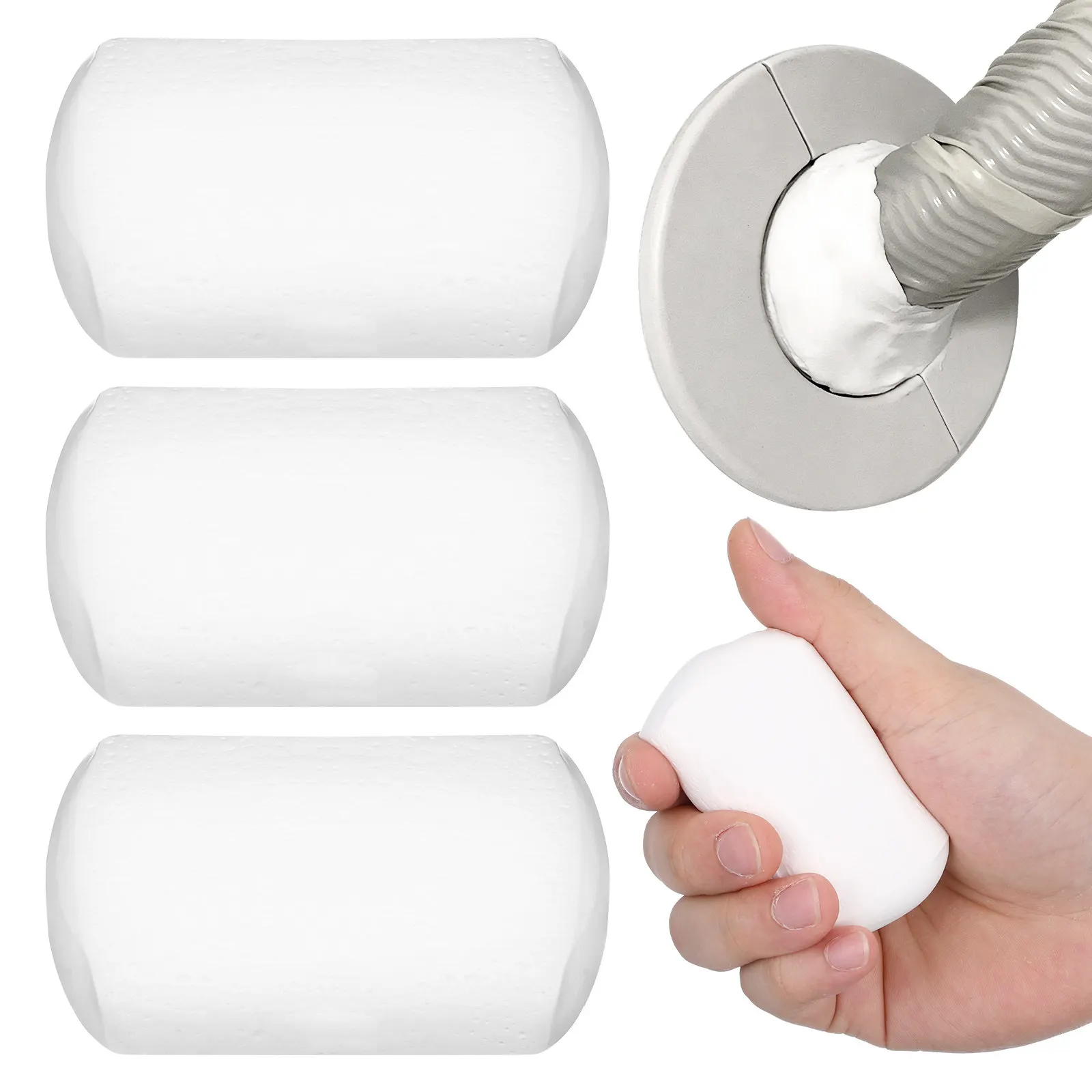 3Pcs Waterproof Duct Seal Putty Quick Mending Mud for Wall Holes Spackle Repair Drywall Pipes Drain Connections Sealing