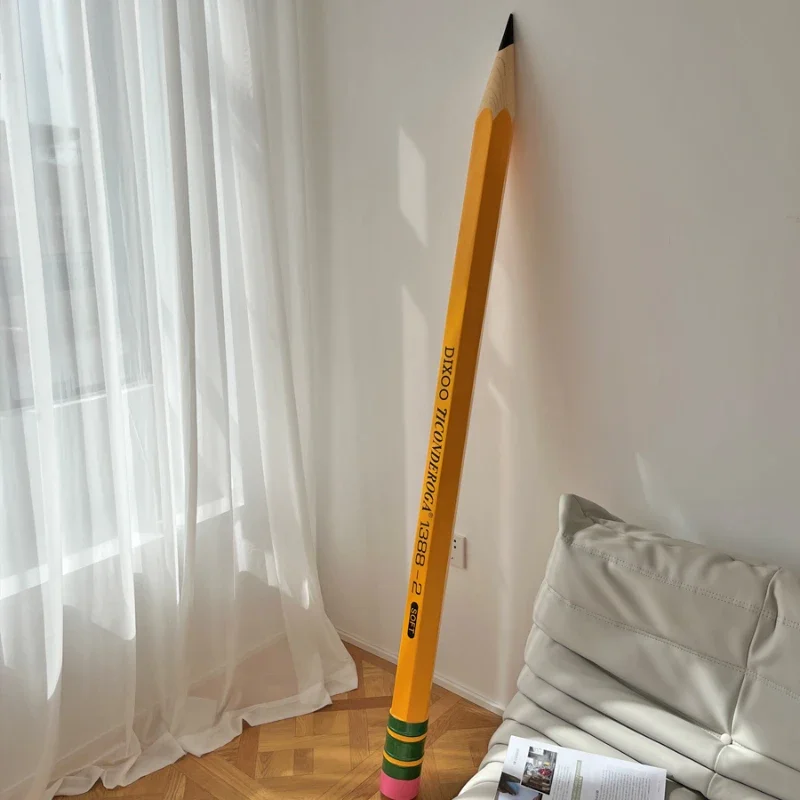 Large Giant Pencil Art Installation Creative Floor Decoration Library Design Sculpture