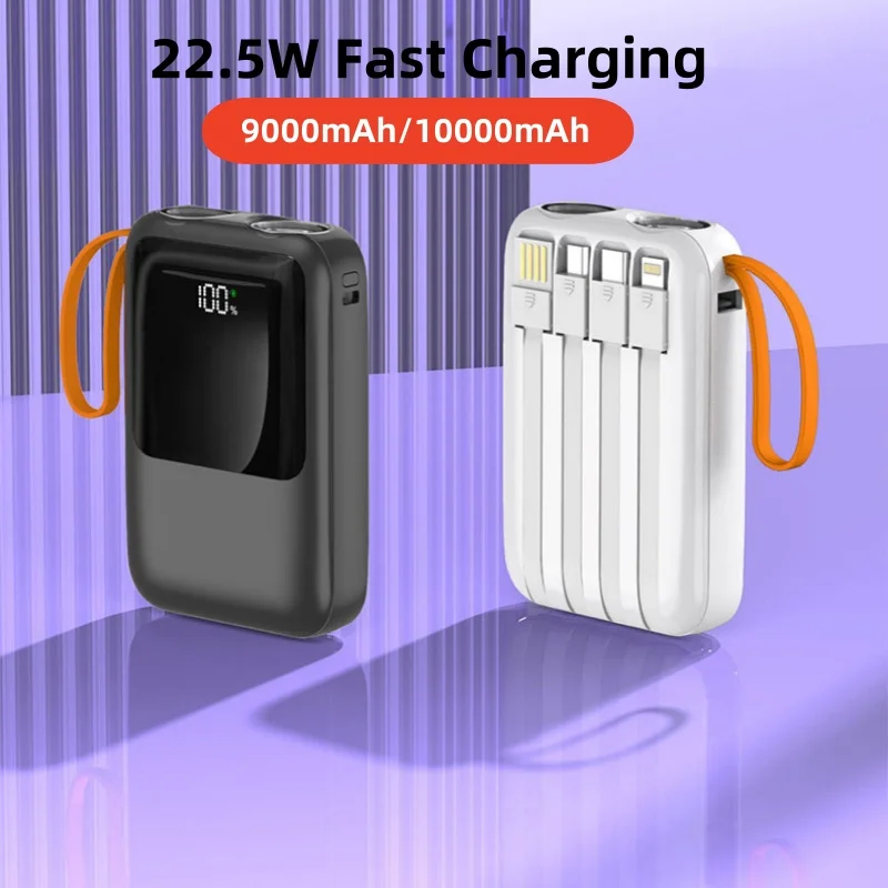 10000mAh Mini Power Bank USB C 22.5W Fast Charging for iPhone 15 Samsung Xiaomi Powerbank Portable Charger Station Spare Battery