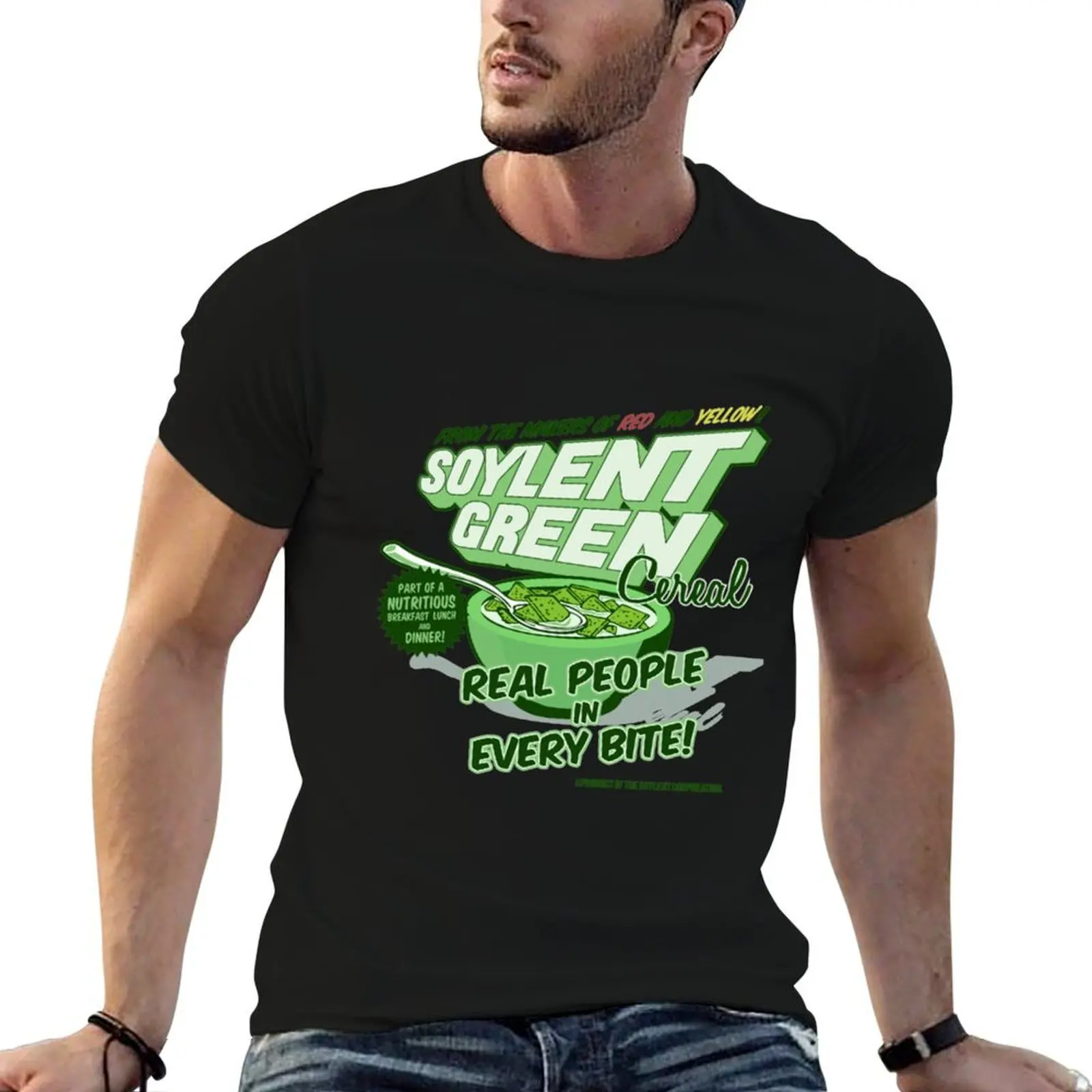 

Soylent Green Soylent Green Cereal T-Shirt man t shirts cotton man t shirt cotton high quality t shirts cotton 100% T-shirt
