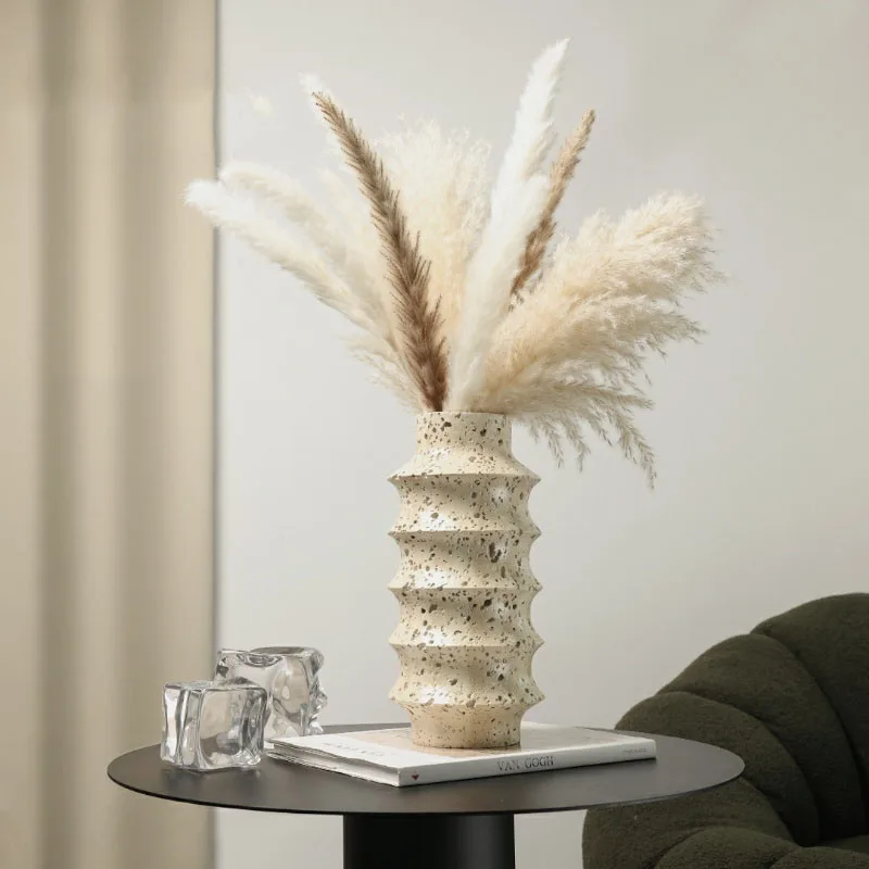 Nordic Imitation Travertine Cascading Threaded Flower Vessel Home Decoration Accessories Table Top Resin Crafts Decoration Gifts