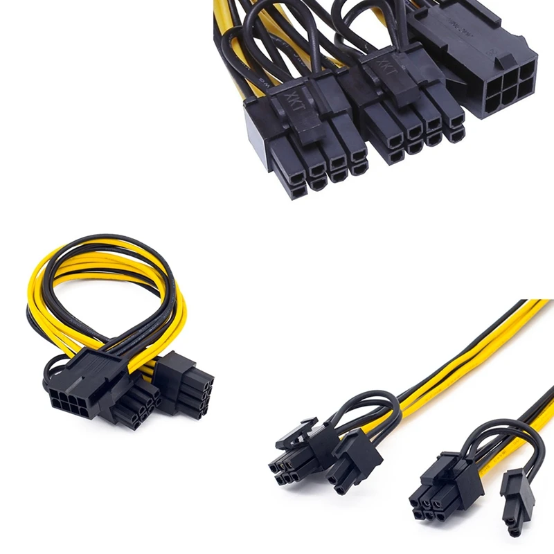 محول Pcie لوحدة المعالجة المركزية ، كابل إمداد الطاقة ، 12 فولت ، 8 دبوس لمضاعفة 8 (6 + 2)