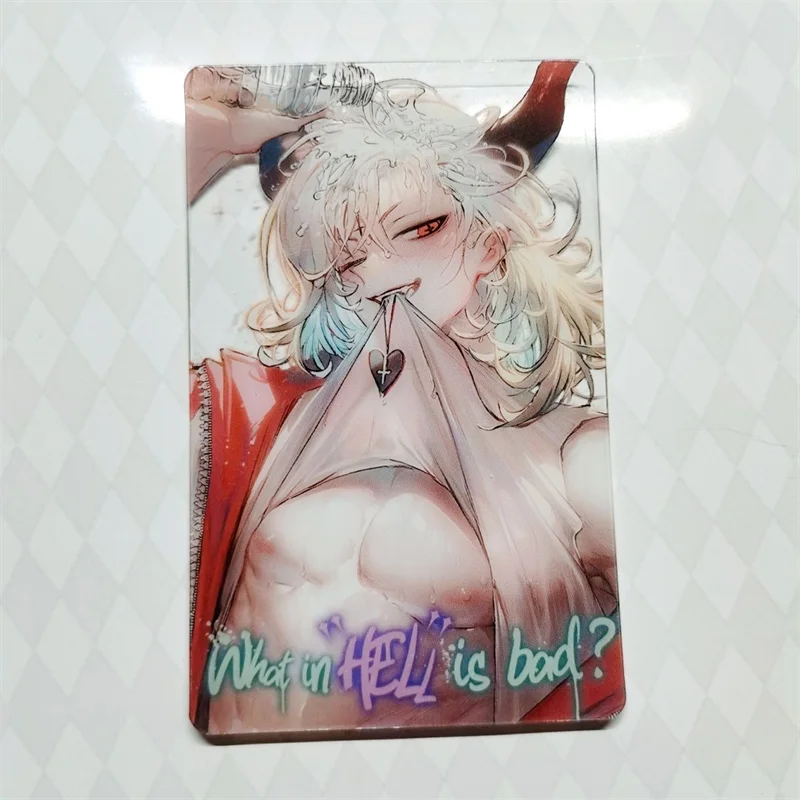What In Hell Is Bad Satan Mammon Leviathan Beelzebub 코스프레 카드 투명 아크릴 피규어 카드 4개/세트 액세서리 소품